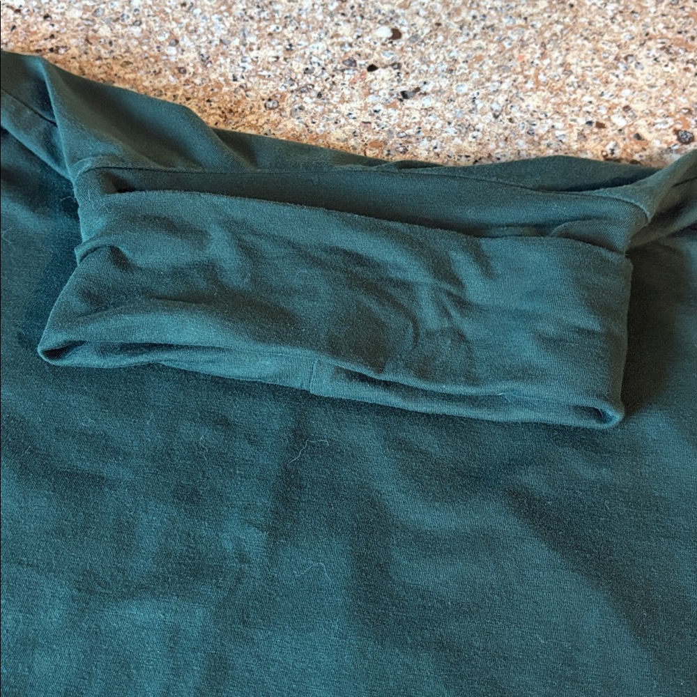Lands' End Forest Green Shaped Fit Turtleneck - Picture 4 of 5